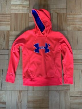 Under Armour Hot Pink Hoodie with Purple Logo